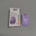 memzuoix 2.4G Wireless Mouse, 1400 DPI Computer Mice with USB Receiver, Portable Wireless USB Mouse Battery Powered Cordless Mice for Laptop, PC, Desktop, 5 Buttons (Lilac)
