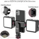 Phone Tripod Mount Holder for iPhone - ULANZI ST-06S Camera Hot 2 Cold Shoe Phone Mount Compatible for iPhone Android Sony Canon DJI Ronin S/SC Zhiyun Gimbals