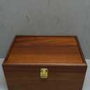 Public House Locking Wooden Keepsake Box, Customizable Design With Adjustable Tray. Large Wooden Box with Hinged Lid for Wedding and Memory Keepsakes (12 x 8.5 Inch, Walnut)