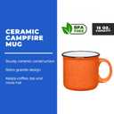 Set of 16 Ceramic Campfire Mugs – 15 Oz, Orange – Coffee & Tea Cups for Home, Work, Travel, Camping – Customizable, Great for DIY, Events, Companies