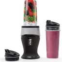Ninja Fit Compact Personal Blender | Portable Blender for Smoothies, Shakes, and Frozen Blending | Includes (2) 16-oz. To-Go Cups and Spout Lids | 700 Watt | Black | QB3001SS