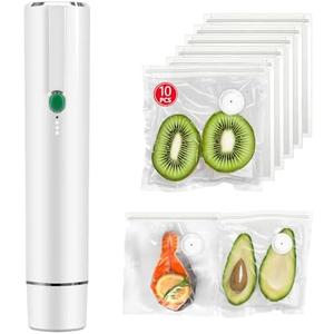 Vixino Vacuum Sealer, vacuum sealer for food, handheld vacuum sealer(Vacuum Sealers+ 10 reusable vacuum seal bags)