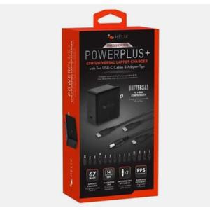 Helix 65W Universal USB-C Laptop Charger Power Adapter (ETHNBC65U) Black