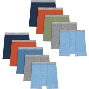 Hanes Boys' Underwear, Boxer Briefs for Boys and Toddlers, Soft Cotton, 10 Pieces, Size 4T/5T