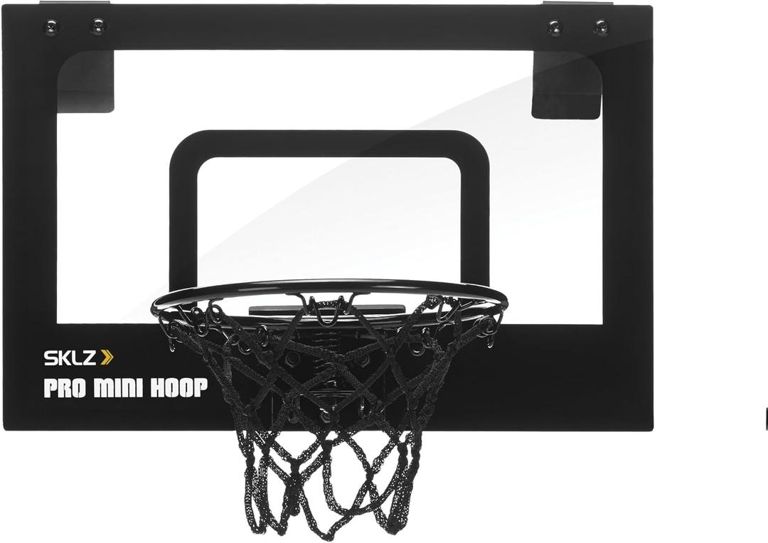 SKLZ Pro Mini Indoor Basketball Hoop - Over The Door  Portable - Great for Home, Dorms, Offices, and Gifts