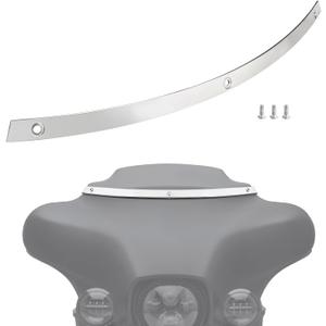 Amazicha Polished Windshield Trim Chrome Compatible for Harley Davidson Touring Street Glide Electra Glide Ultra Limited Tri Glide 1996-2013