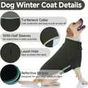 Dog Warm Sweater,Turtleneck Pet Fleece Sweaters,Stretchy Comfortable Sweater for Puppy,Doggy Sweatshirt with Sleeves Soft Pullover Sweatshirt XL ArmyGreen