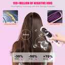 New Go Brush Pro 2026 Cordless Hair Straightener Brush, 79 Teeth for MCH Salon Smoothness, 199M Ionic, 1-MIN Fast Heat, 4000mAh 40-Min Runtime, 3-Temp&Travel, Auto Shut-Off, Used for Fine to Wavy Hair