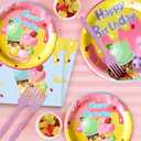 Ice Cream Plates and Napkins (100 PCS) Ice Cream Napkins, IceCream Paper Birthday Party Plates  IceCream Birthday Party Supplies for Girls  Summer Sweets & Popsicle Themed Tableware Set