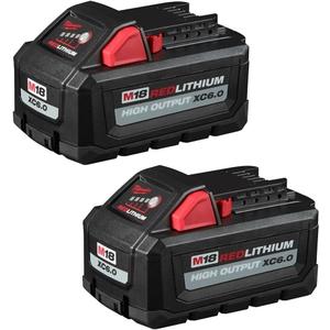 Milwaukee M18 REDLITHIUM HIGH Output XC 6.0Ah Battery Pack (2pk)