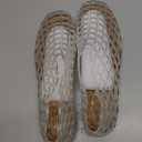 Jelly Mesh Ballet Flats for Women Fishnet PVC Clear Hollow Jellies Sandals Comfortable Beach Ballerina Flats Shoes (9.5)