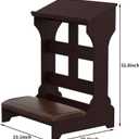 Wooden Prayer Bench for Kneeler Prayer, Prayer Table at Home with Cushion Pad, Church Kneeling Stand Stool, Padded Prayer Chair Shelf for Kneeling at Home and Church
