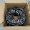 Synthetic Winch Rope 3/8" x 100'-23800 lbs Winch Line with Protective Sleeve, Forged Winch Hook, Safety Pull Strap go for 4WD Road Vehicle Truck SUV ATV UTV Black Gray