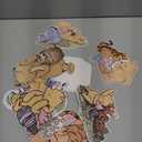 Classic Winnie Bear Friends Cutouts Prop with Stand - 8 Patterns Baby Shower & Birthday Decorations Centerpiece Double-Sided Printing