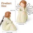 Thinker Statue for Home Decor, Bookshelf Decor Graduates Students Teachers Readers Aesthetic Thinker Angel Figurines for Library Home Office Desk