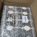 Round Rugs 8ft Washable Moroccan Circle Rug for Living Room Non Slip Indoor Floor Carpet Foldable Area Rug for Dining Room with Low PileBlack,8'x8'