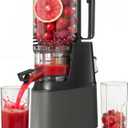 Cold Press Juicer, Juicer Machines with 5.3" Wide Feed Chute, Slow Masticating Juicer for Whole Fruits and with VegetablesHigh Yield (Gray)