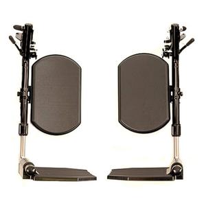 Invacare Wheelchair Elevating Legrests, Composite Footplates, Non-Padded Calf Supports, 1 pair, T94HEP, Black