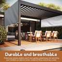 Universal Pergola Replacement Canopy Outdoor Canopy Shade Cover Waterproof Shade Top Cover for Outdoor Patio Porch Backyard(16 x 10 ft,Gray)