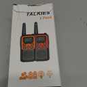 Walkie Talkies, MOICO Long Range Walkie Talkies for Adults with 22 FRS Channels, Family Walkie Talkie with LED Flashlight VOX LCD Display for Hiking Camping Trip (Orange 2 Pack)