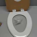 Mayfair Cassel Slow Close Toilet Seat, Easy Clean, Non Slip Premium Wood Seat, Easy Install, Made in USA, Elongated, White