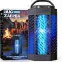 Bug Zapper Outdoor Indoor, 2 in 1 Rechargeable Mosquito Zapper with 8000mAh Battery and LED Light, USB Charging Electric Fly Zapper, Portable Fly Trap Mosquito Killer for Patio Backyard, Garden