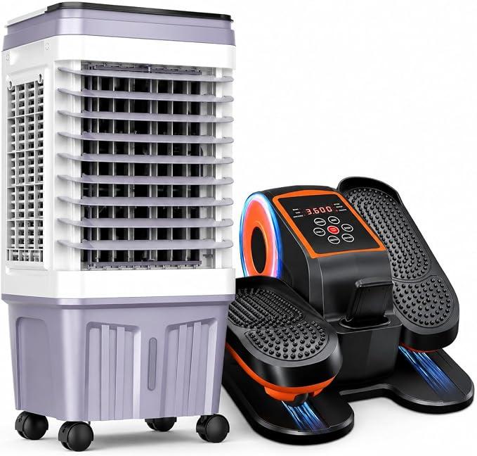 SYUDTY GDS-820 Evaporative Air Cooler 4-in-1 portable swamp cooler, fan, humidifier, and air purifier, 150 watts