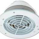 SEVBLKX Soffit Exhaust Vent 4", 5", 6" Multi-Diameter Duct Compatibility UV-Stabilized ABS Integrated Backdraft Damper for Bathroom/Kitchen Fan Venting via Soffit or Eave (White)