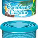 LITTLE TREES Car Air Freshener | Fiber Can Provides Long Lasting Scent for Auto or Home | Recycled Fiber | Caribbean Colada, 4 Air Fresheners