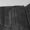 Vaygway Car Floor Mat Runner - Rubber Rear Floor Mat Liner - Black Back Seat Liner - Auto Trimmable Universal Fit Rug for Vehicle