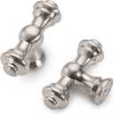 Asidrama 10 Pack Brushed Satin Nickel Kitchen Cabinet Knobs Dresser Knobs Drawer Knobs Cabinet Hardware Zinc Knobs for Dresser Drawers (Single Hole Knob)