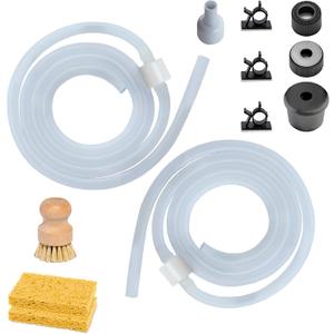 Sink Soap Dispenser Extension Tube kit with Upgraded Check Valve, 47”Silicone Tube, Prevent Backflow, Fit Most Soap Dispenser, No Need to Fill The Little Bottle Again （2 Pack）