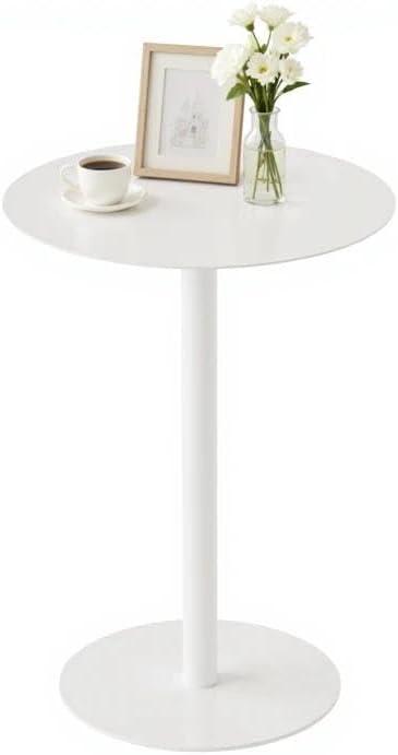H HOMEWINS Round Side Table,Corner Drink Coffee End Table, 23.6"L x 15.75"W