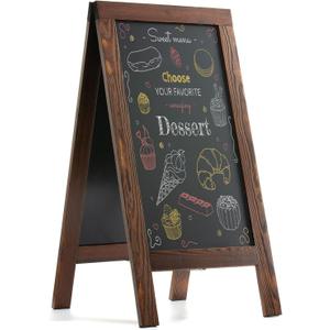 DAHAPYBOO Sandwich Board 40"x20" Solid Pine Wood Rustic Brown,Chalk Board Sign Board,Sandwich Board Signs Outdoor, Chalkboard Easel,A Frame Chalkboard Sign