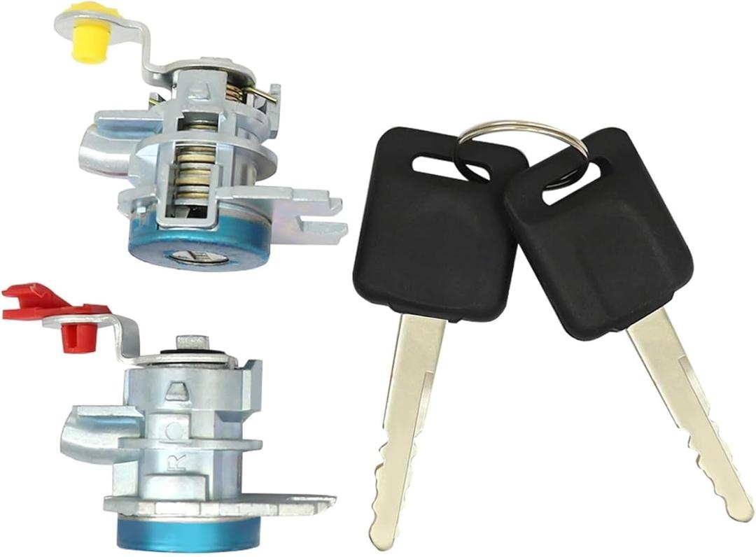 XQSMWF 1 Pair Front Door Lock Cylinder w/Keys Compatible with Nissan Versa 2007-2013 Replace H0601-EL00B H0601-EL00A H0601EL00B H0601EL00A Left Driver and Right Passenger Side