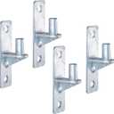 Wall Mount Gate Hinge Chain Link Fence Gate Hinges with 5/8 Hinge Pin (4 Pcs)