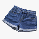 Summer Women Wide Leg Classic High Waist Denim Shorts Casual Female Loose Jeans Shorts, XL