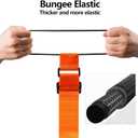 BILIONE Add a Bag Luggage Straps 4 Pack, Adjustable Bungee Elastic Belt to Connect Two Suitcases, Secure Carry On & Travel Essentials (Black)