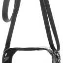 HAOGUAGUA Clear Crossbody Purse Bag, Stadium Approved with Front Pocket for Concerts, Festivals Sports (Black)