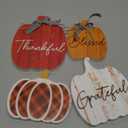 Yousoontic 6 Pcs Thanksgiving Decor for Home Pumpkin Wooden Block Sign Autumn Fall Table Centerpiece for Thanksgiving Tiered Tray Harvest Table Mantel Shelf Decor (Classic)