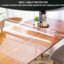Plastic Clear Table Protector Rectangle Thick Wipeable Vinyl Tablecloth PVC Granite Countertop Cocktail Table Desktop Cover Waterproof Dining Tabletop Protection Desk Blotter Mat Pad 40x60 Non-slip