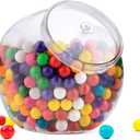 ELLDOO Clear Slanted Plastic Storage Jar with Lid, 80 Oz Wide Mouth Laundry Pods Container, Coffee Pods Holder for Nespresso K Cup, Candy Cookie Jars for Coffee Bar Kitchen Breakroom