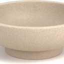 Large Decorative Bowl, Modern Handicraft Resin Bowls for Home Decor, Decorative Fruit Bowl for Kitchen Counter, Stylish Key Bowl for Entry Table, Artificial Stone Resin Beige
