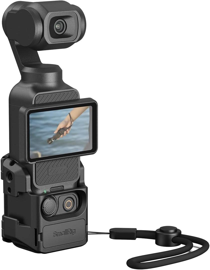SmallRig Expansion Adapter Accessorie for DJI Osmo Pocket 3, Aluminium Protective Cage, 52g Lightweight Mount for Pocket 3, with Cold Shoe Mount, 1/4"-20 Threaded Toles and Claw Ports