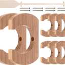 DaisyInner 4 Pcs Wooden Paddle Holder Paddle Hangers Paddle Wall Racks Paddle Storage Keeper Hanging Oar Wall Decor Paddle Board Accessories for Kayak Sup Canoe Dragon Boat Paddles