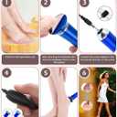 Electric Foot Callus Remover,MOWLIE Electric Foot Care Tools with Speed Controller and 60pcs Replacement Sandpaper Disk for Men Women Dead Dry Crack Skin Calluses (Blue)