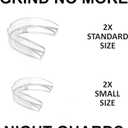 2 x Anti Grinding Guard - Mouth Guard for Women  2 Sizes, Custom Fit, Non-Bulky, Moldable, Trimmable  (4) Mouth Guards for Teeth Grinding & Case  Comfortable Mouthguard, Night Guard for Tooth Grinding