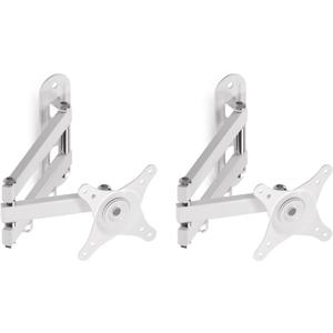 Suptek TV Wall Mount Swivel Tilt Rotation Full Motion Adjustable Articulating for Most 15-32 inch LED, LCD Monitor Wall Mount VESA 75,100, White, 2 Packs (MA2720W-2) (15-32-2pcs)