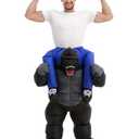 HSCTEK Inflatable Gorilla Costume Adult Men Women, Blow up Ride on Animal Cosplay Teen, Riding Halloween Rider Clothes Plus