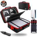 jamini Travel Case for PS5, PS5 Pro, PS5 Slim, Carrying Case Hard Shell Compatible with PS5 Console, Shockproof Protective Storage Bag for Playstation 5 Disk Digital Edition, Headset, Game Accessorie